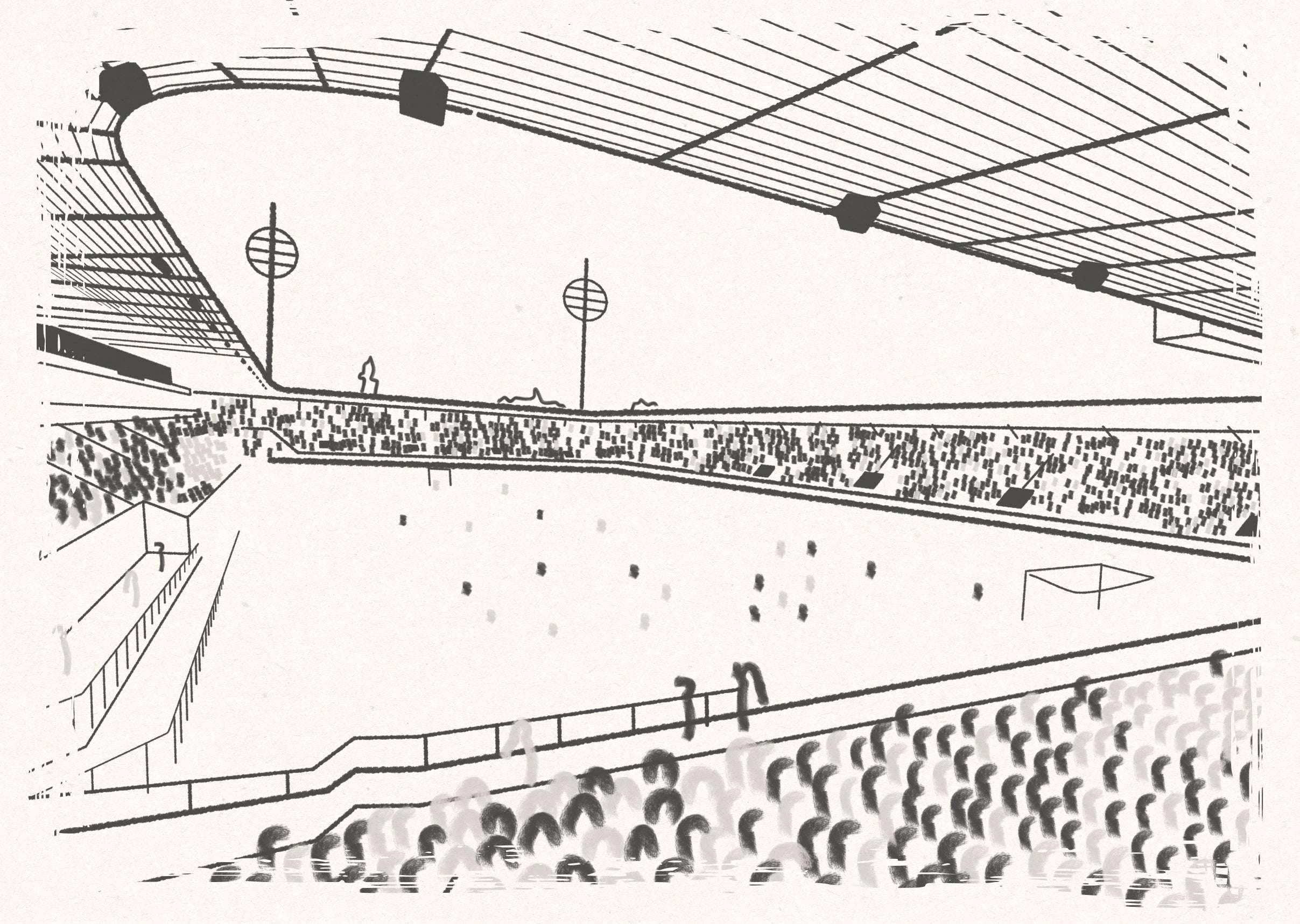 Černobílý stadion