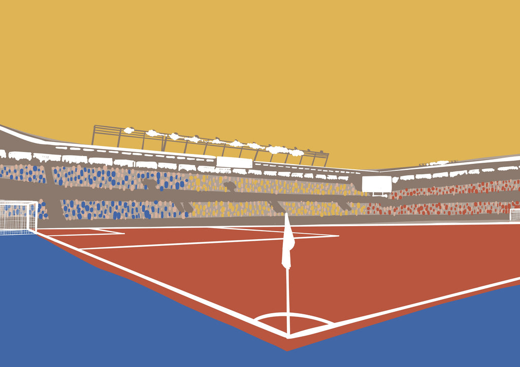 Červenožlutomodrý stadion